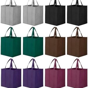 Reusable Shopping Tote Bags Set of 12